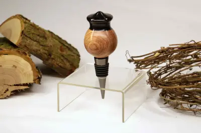 Zátka na víno ZVP009 Amaranth dřevo a pryskyřice