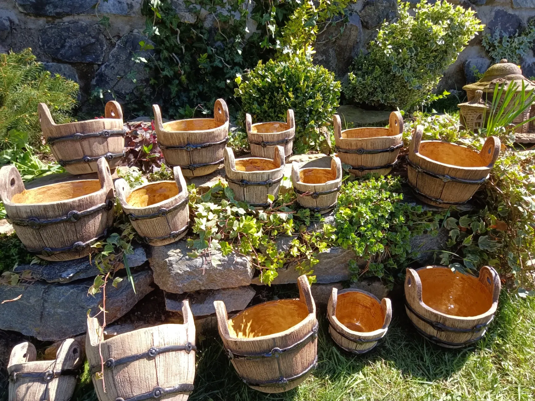 Keramické rustikální vědro  4